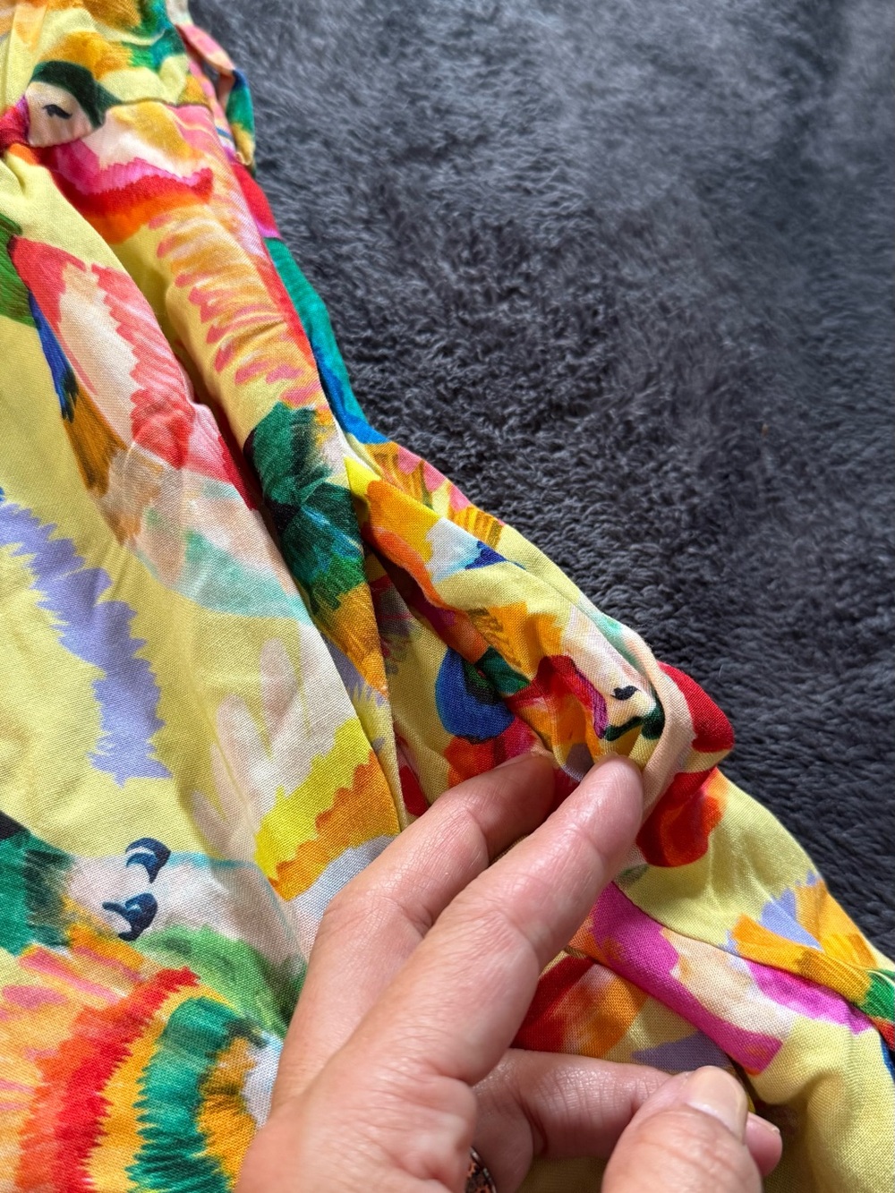 Farm rio - Anthropolgie - Yellow Tropical Print Romper - Picture 11 of 16
